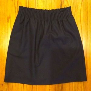 NWOT New J.Crew J. Crew Navy Paperbag Mini Skirt